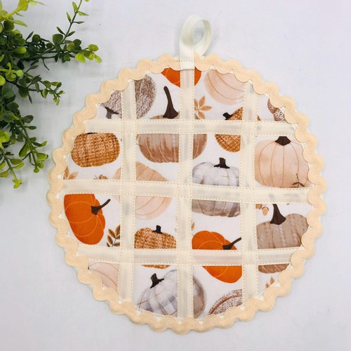 Pie trivet hotpad - pumpkin,